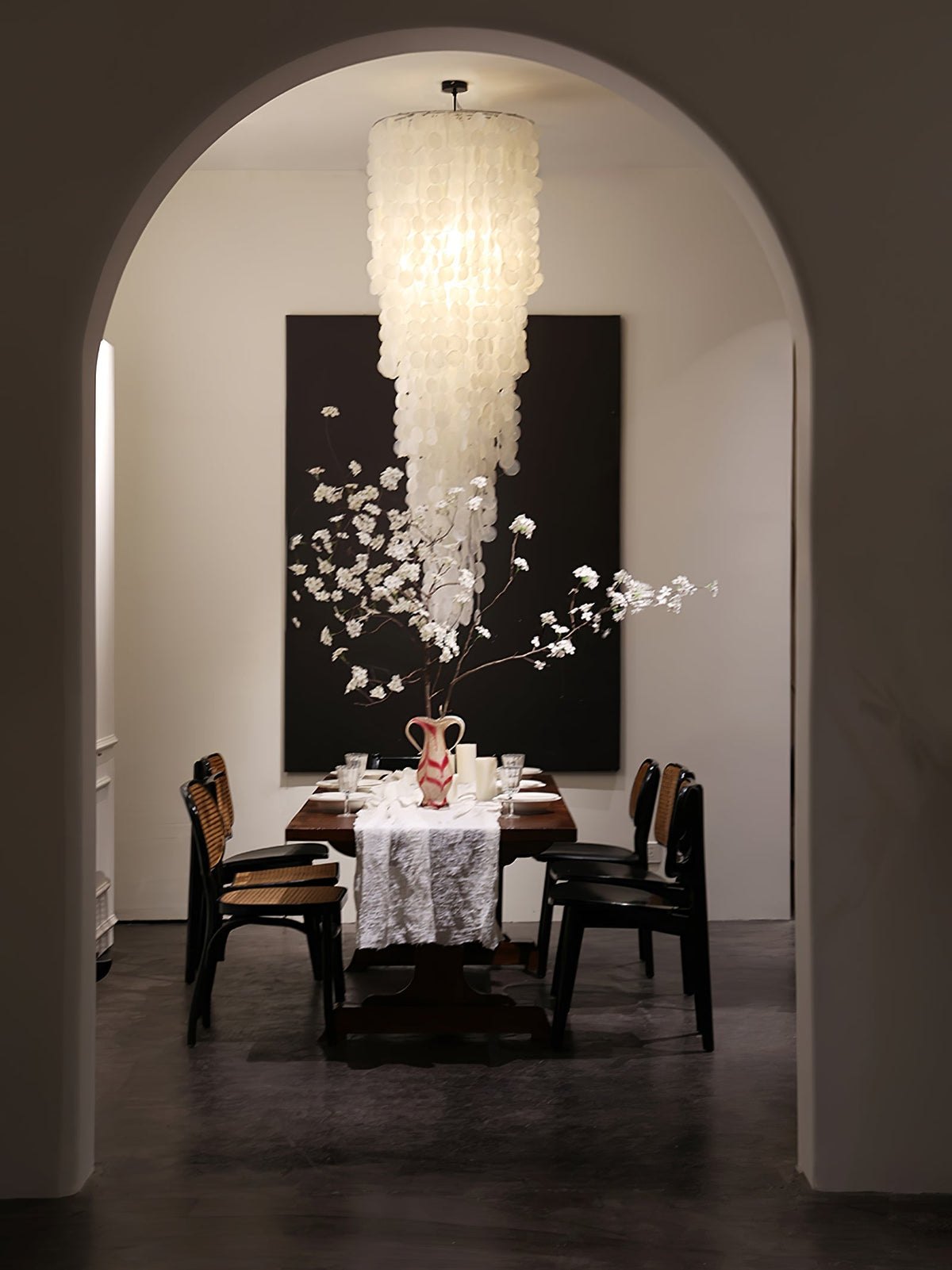 Eloryra Cascading Shell Chandelier