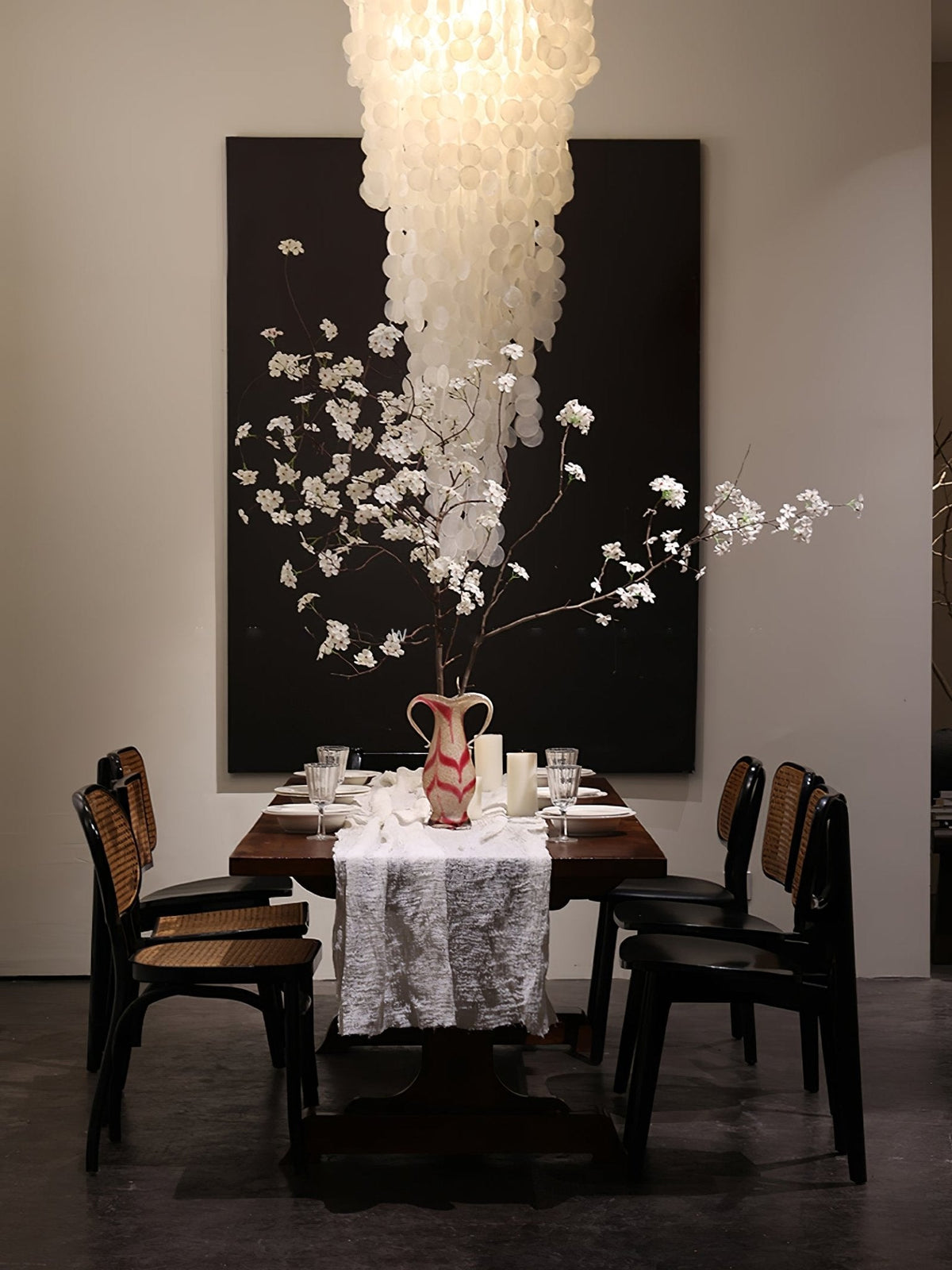 Eloryra Cascading Shell Chandelier