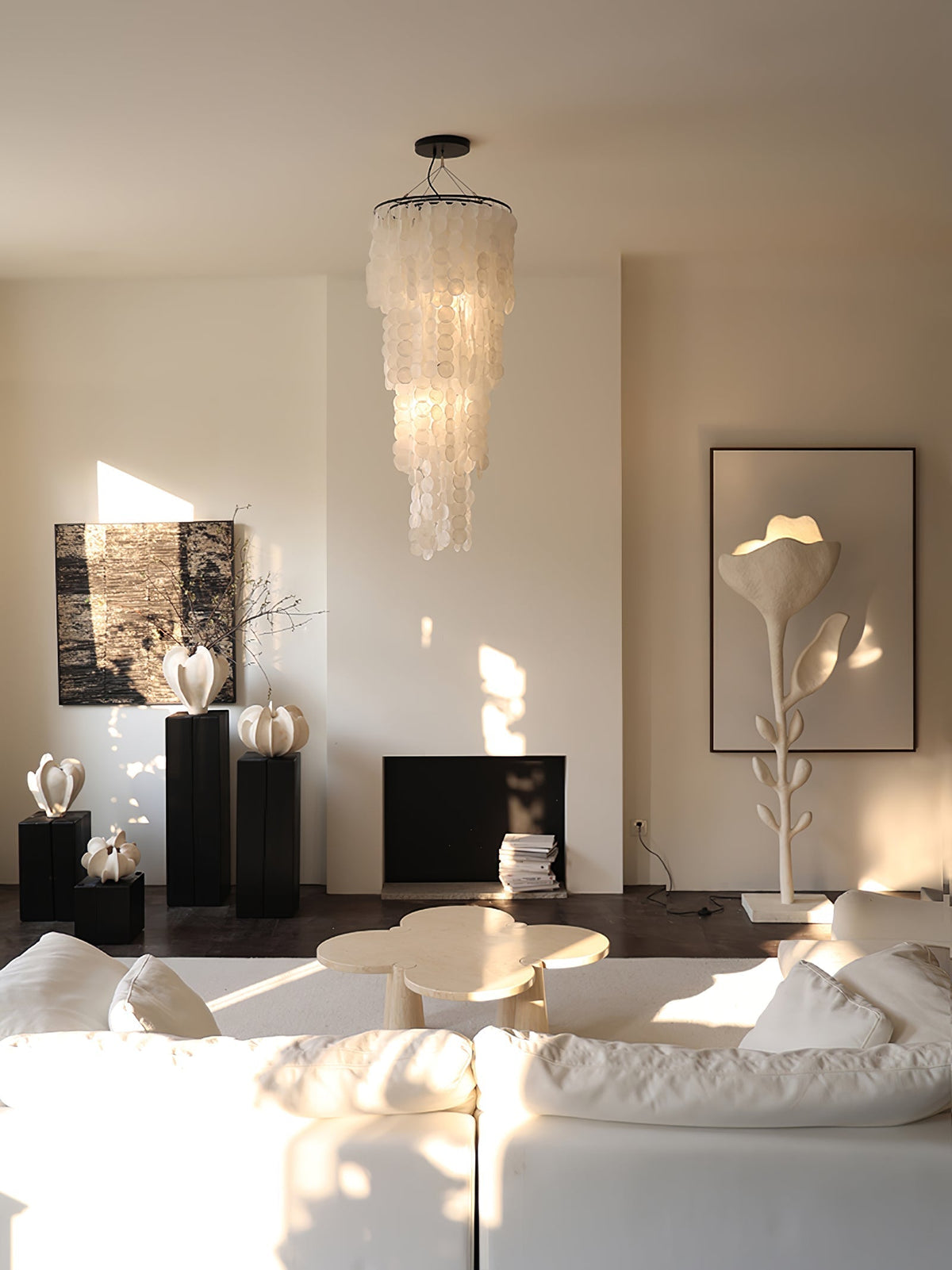 Eloryra Cascading Shell Chandelier