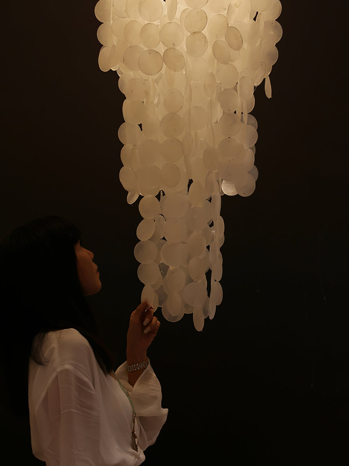 Eloryra Cascading Shell Chandelier