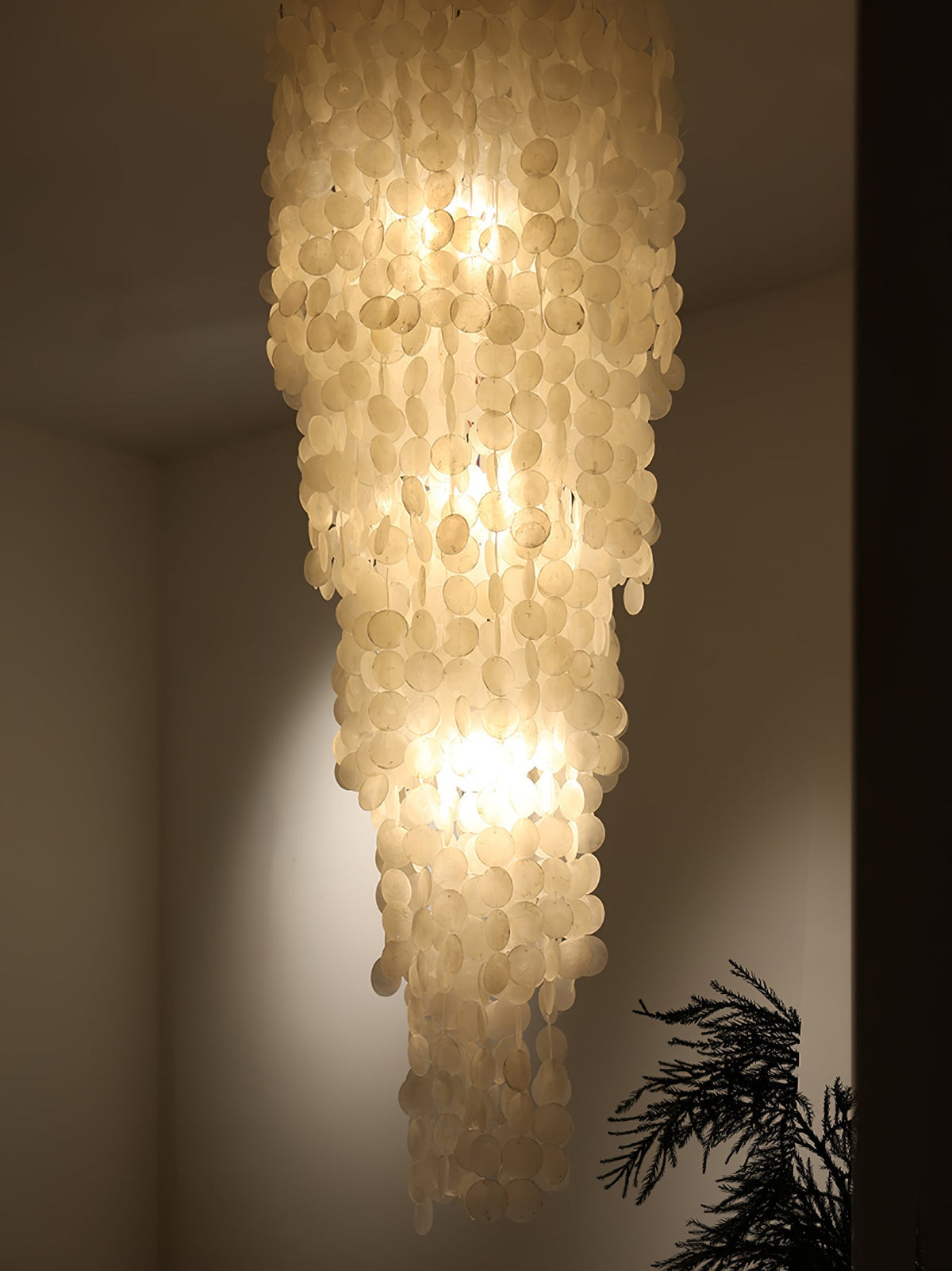 Eloryra Cascading Shell Chandelier
