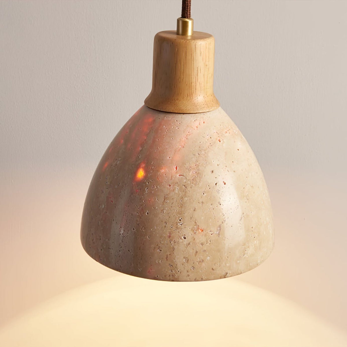 Nerio Modern Minimalist Travertine Pendant Light