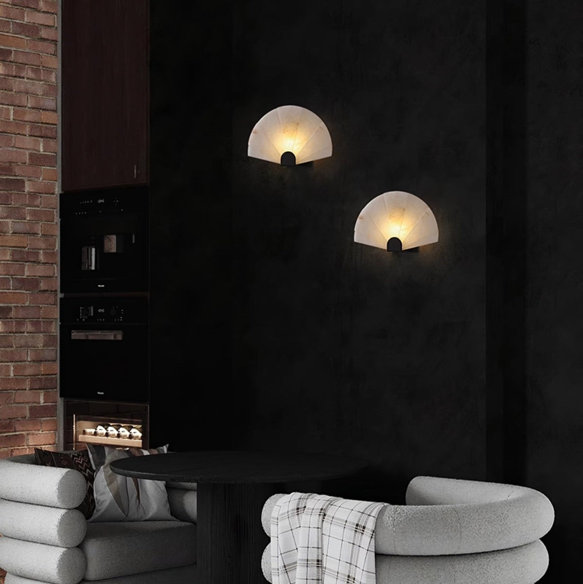 Nivelella Minimalist Alabaster Wall Light