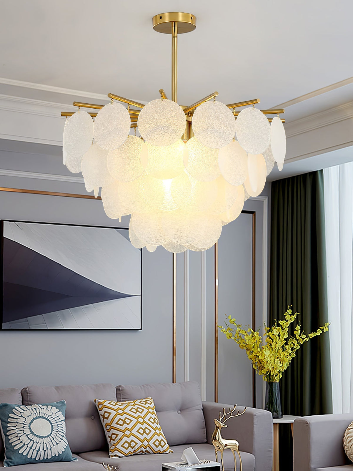 Zorven Chandelier Nimbus Glass Droplets