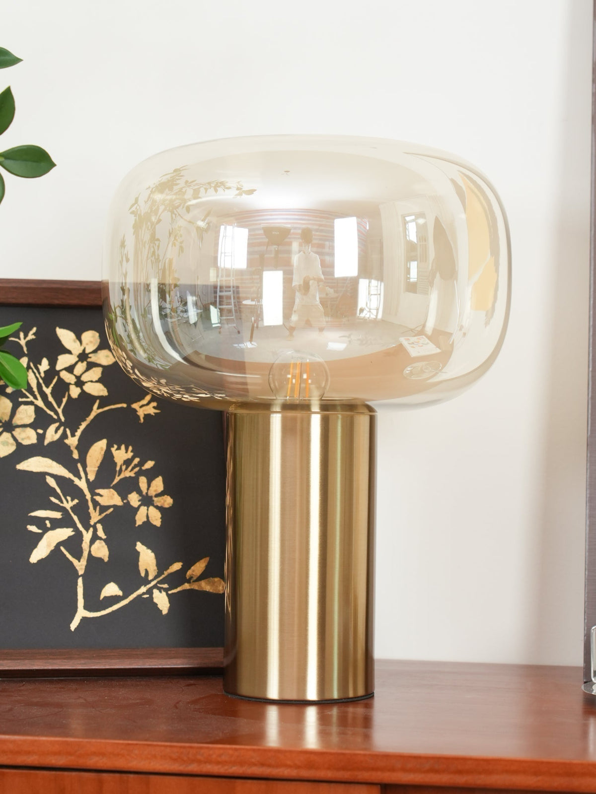 Teloz Glass Industrial Table Lamp