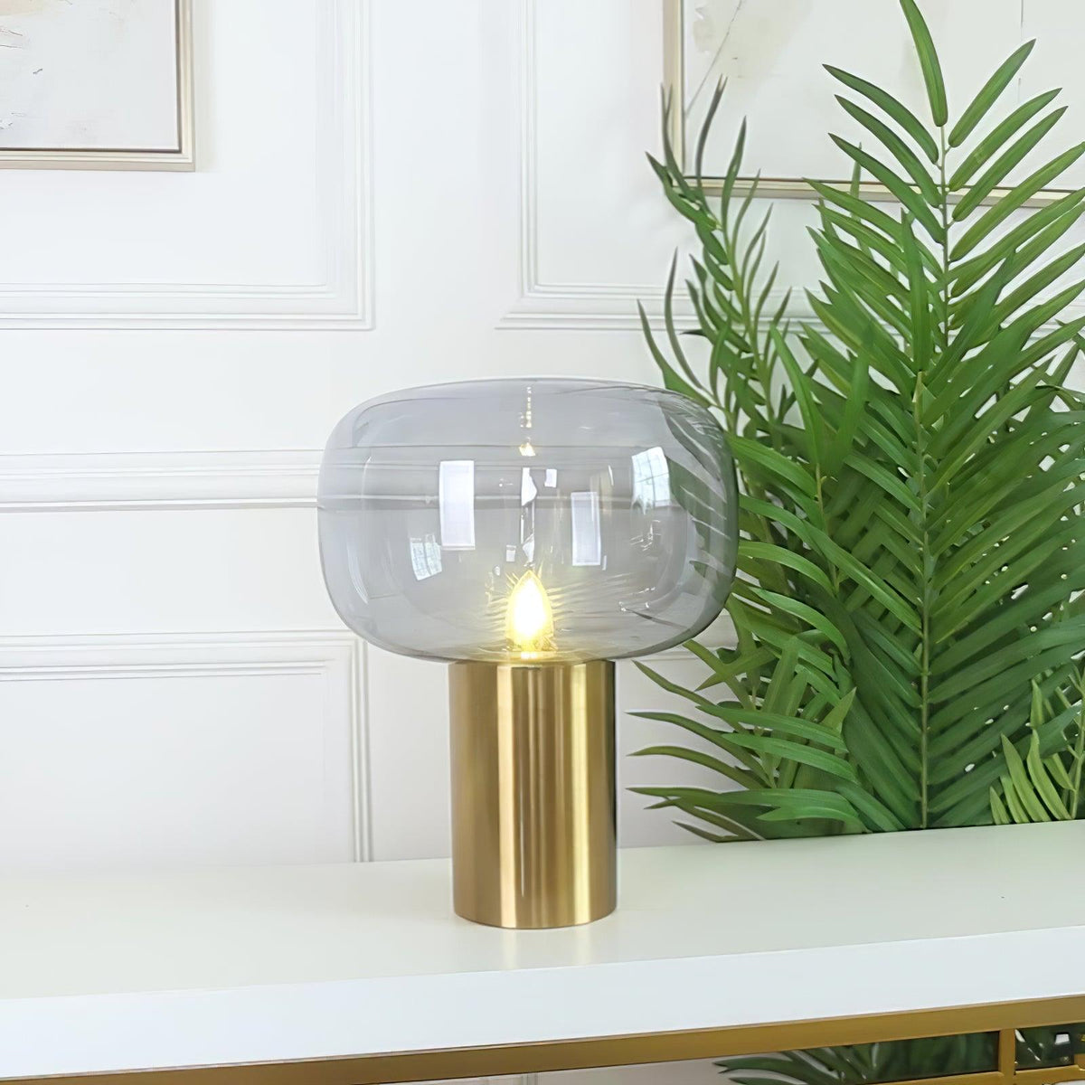 Teloz Glass Industrial Table Lamp