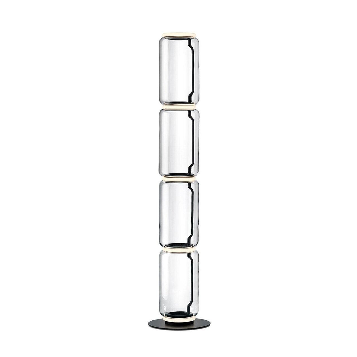 Cyrilys Floor Lamp Bamboo Glass
