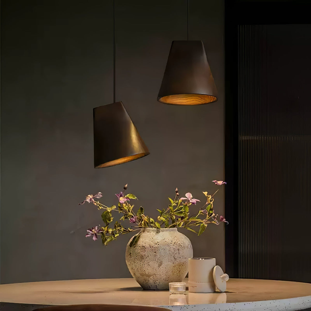 Sylorena Rustic Wood Pendant Light