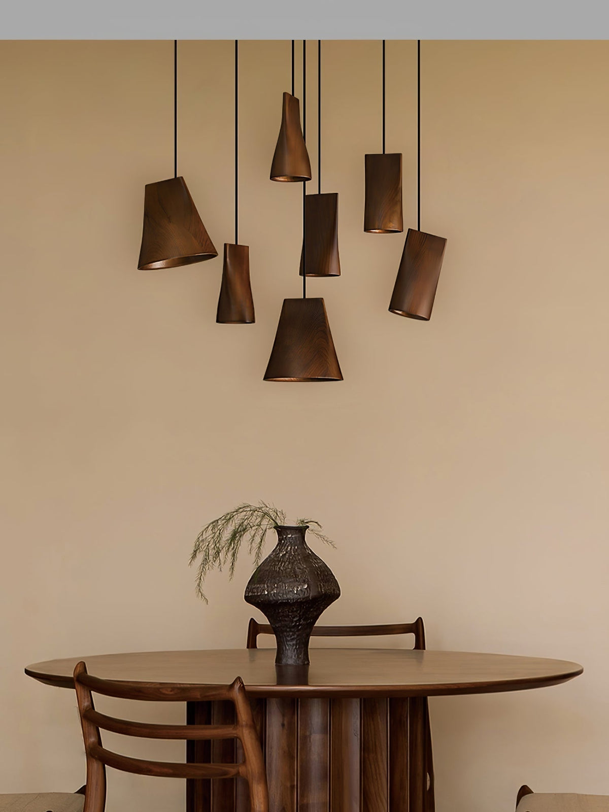 Sylorena Rustic Wood Pendant Light