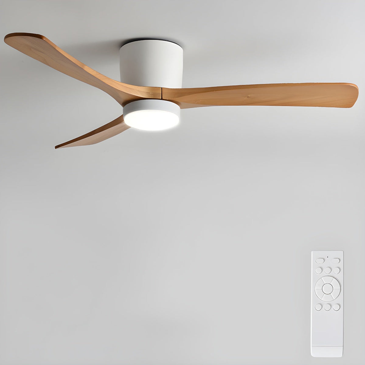 Renata Nordic Wooden 42"/48" Ceiling Fan Light