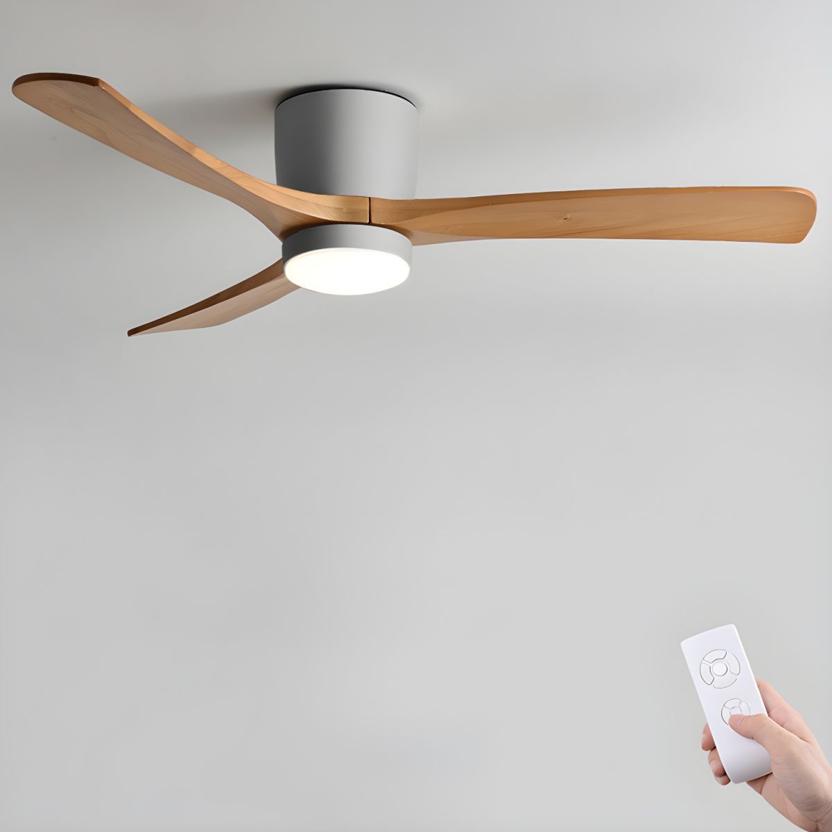 Renata Nordic Wooden 42"/48" Ceiling Fan Light