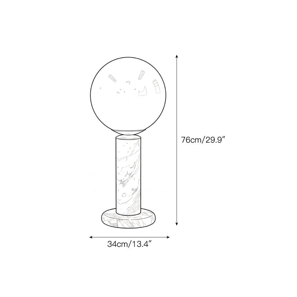 Neroina Maris Pink Marble Table Lamp