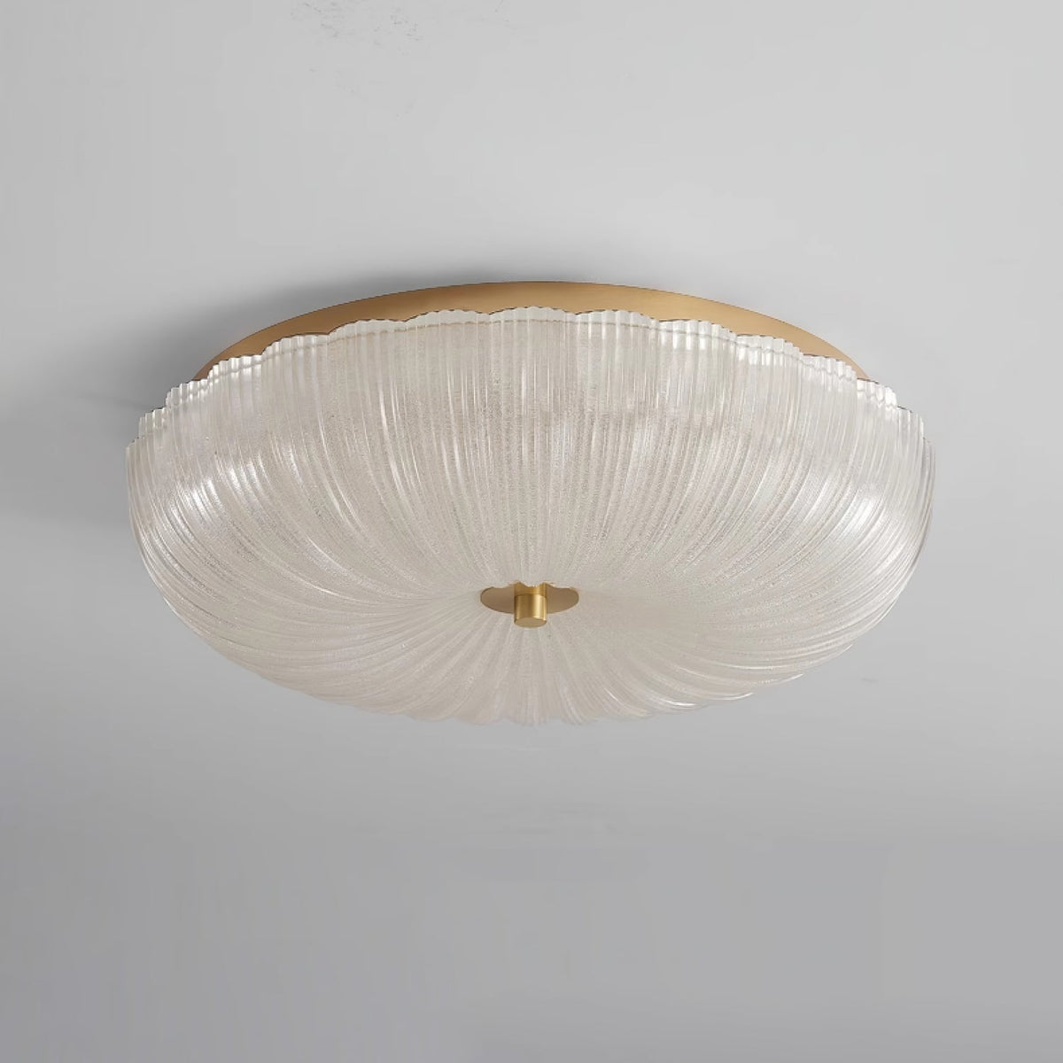 Enxia Ripple Glass Flush Mount Ceiling Light