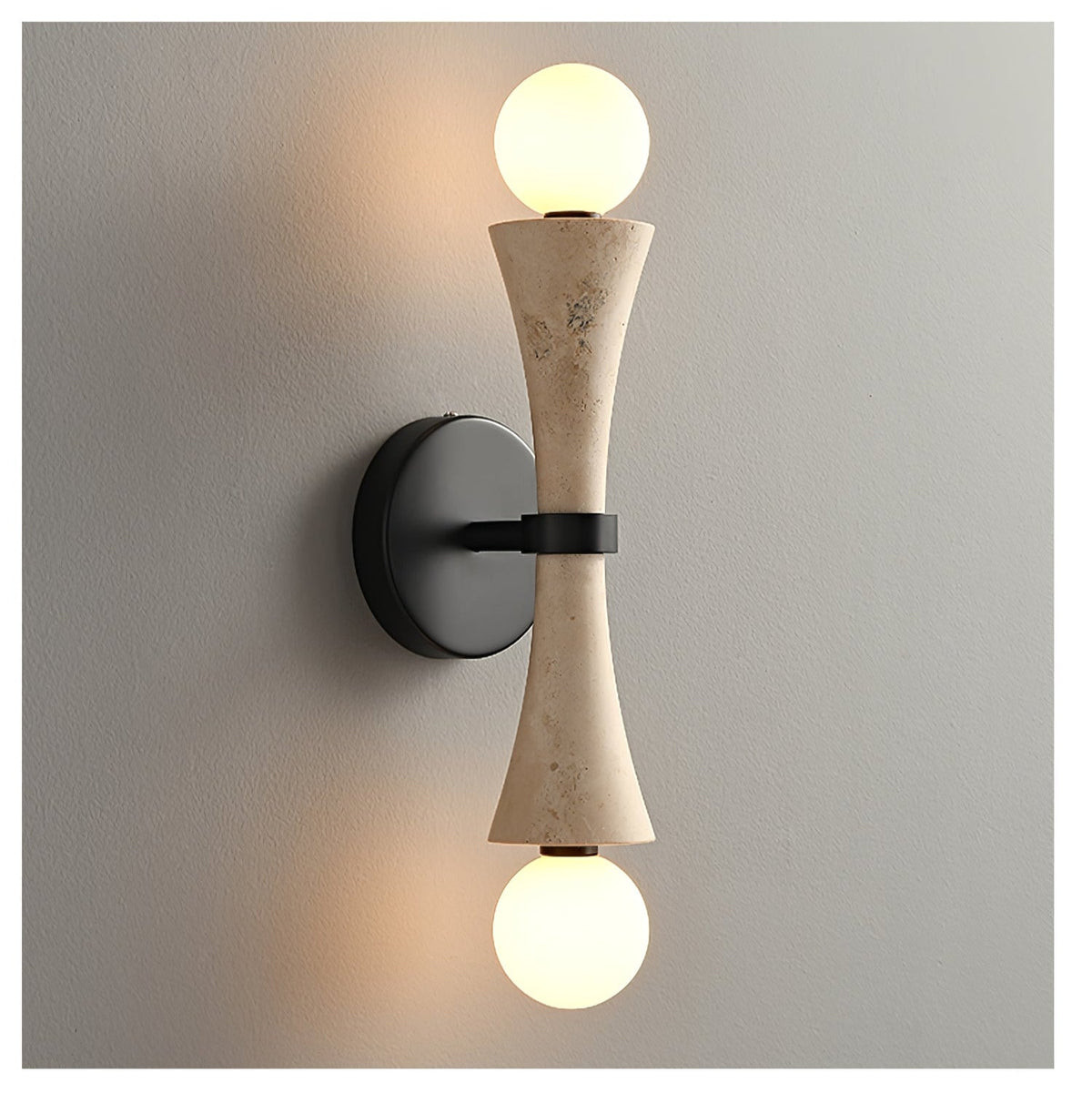 Oloriel Sculptural Travertine Wall Light