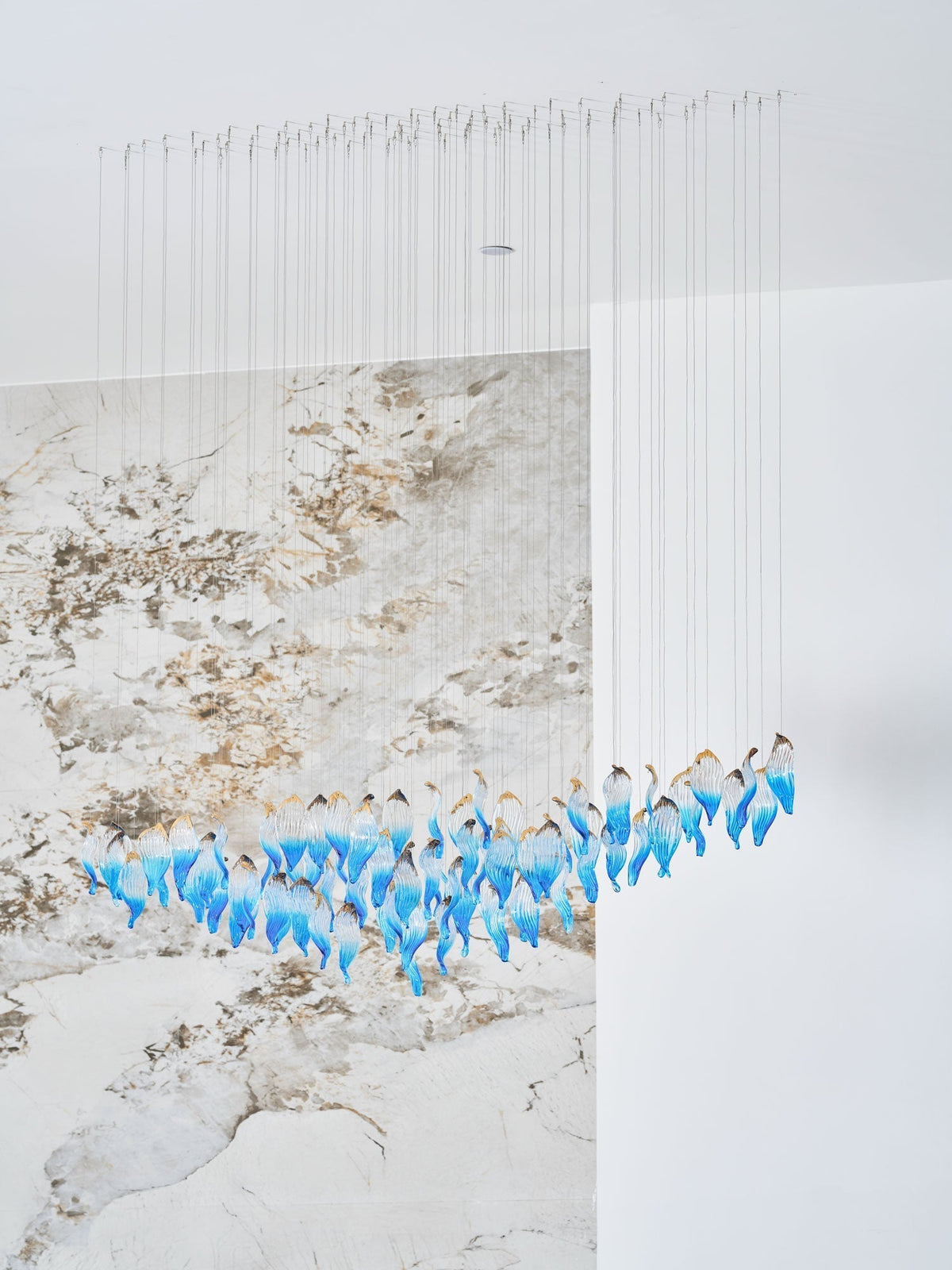 Asteria Wave Blown Glass Customize Chandelier