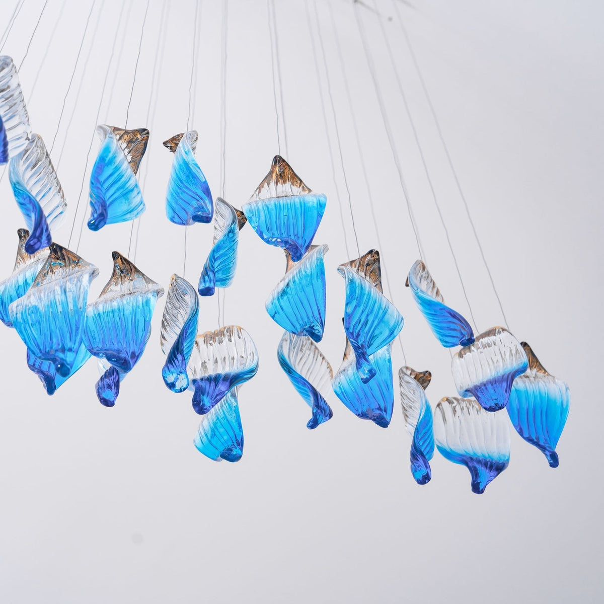 Asteria Wave Blown Glass Customize Chandelier