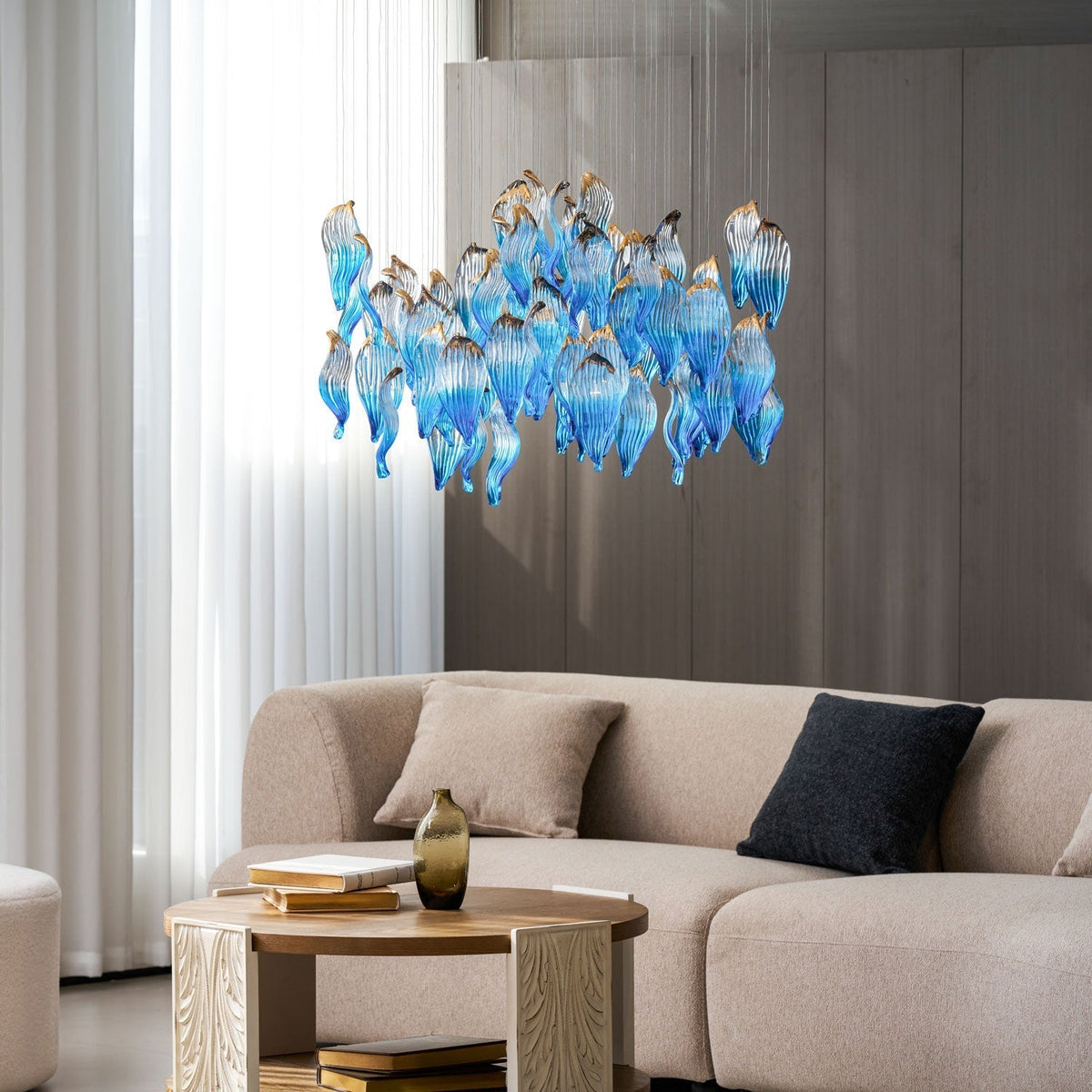 Asteria Wave Blown Glass Customize Chandelier