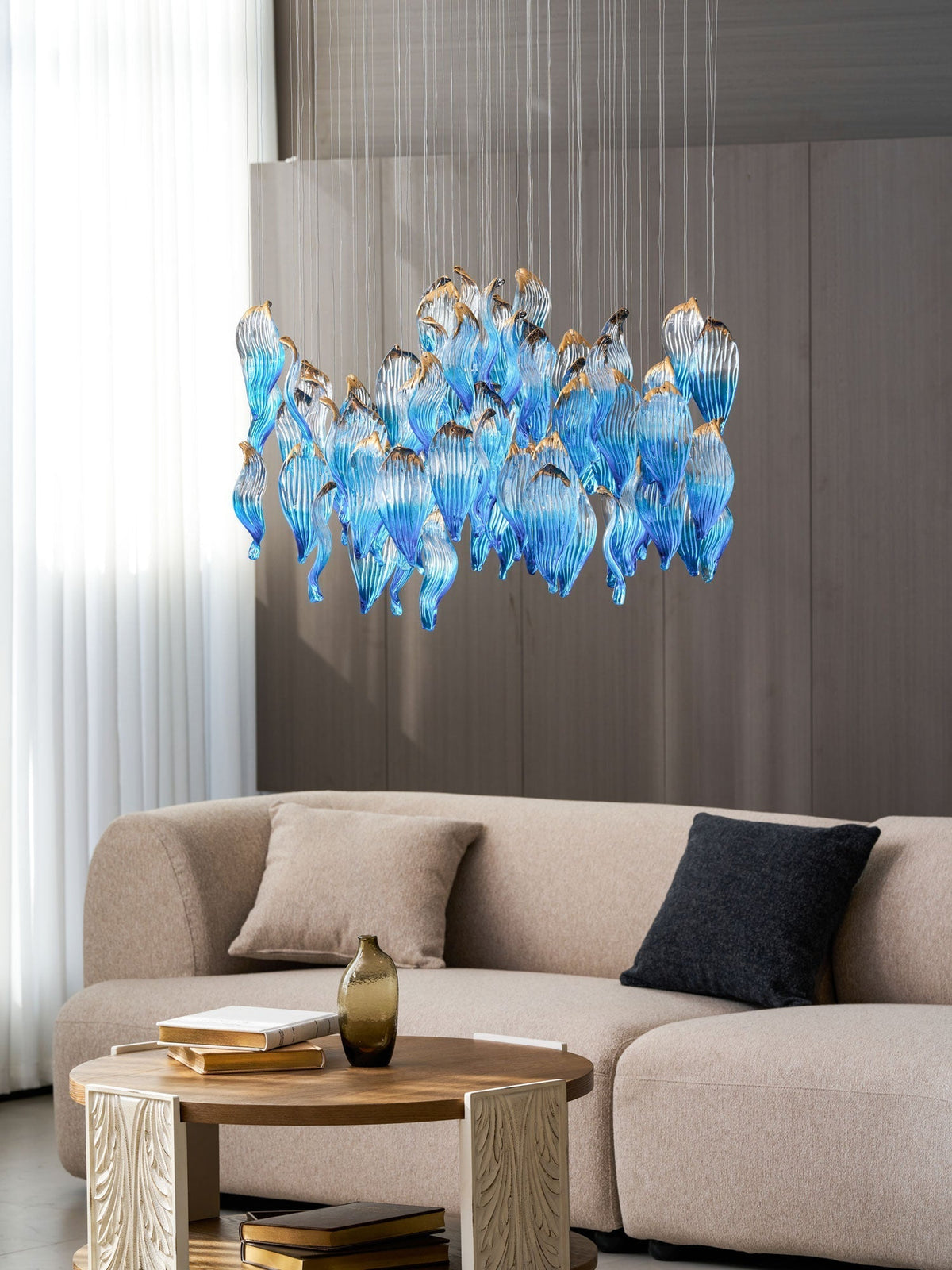 Asteria Wave Blown Glass Customize Chandelier