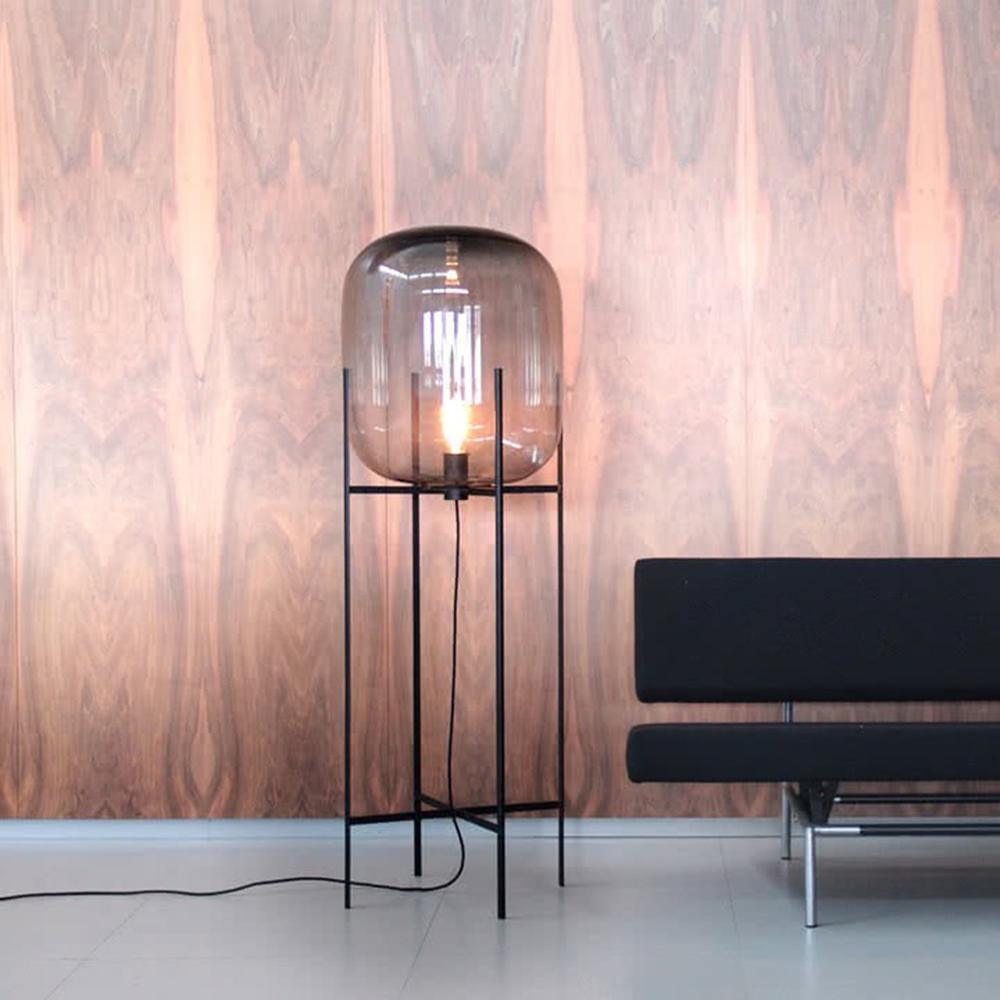 Liorivelia Glass Industrial Floor lamp