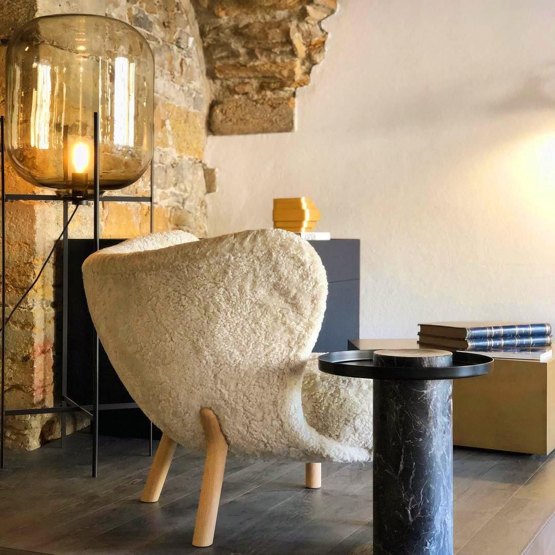 Liorivelia Glass Industrial Floor lamp
