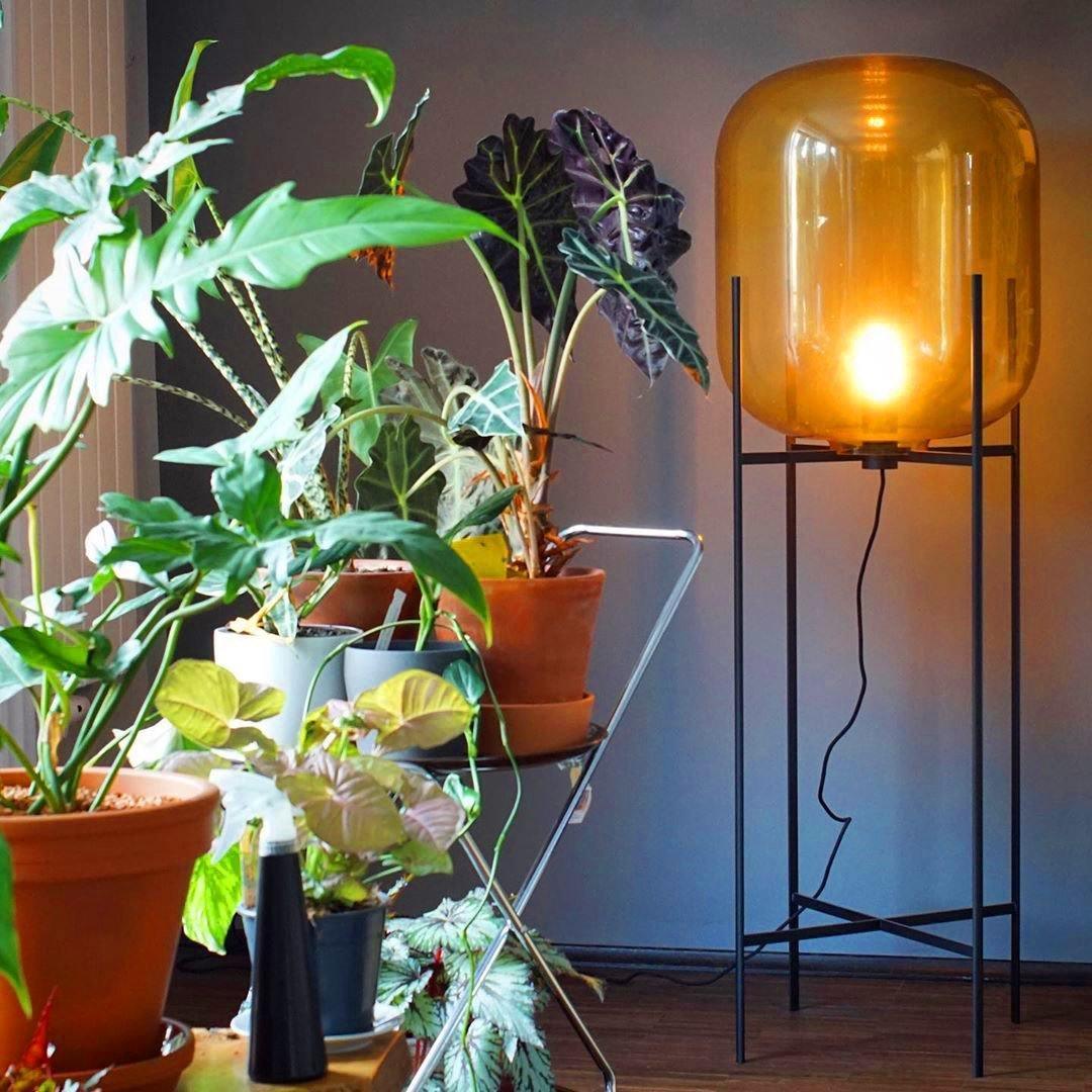 Liorivelia Glass Industrial Floor lamp