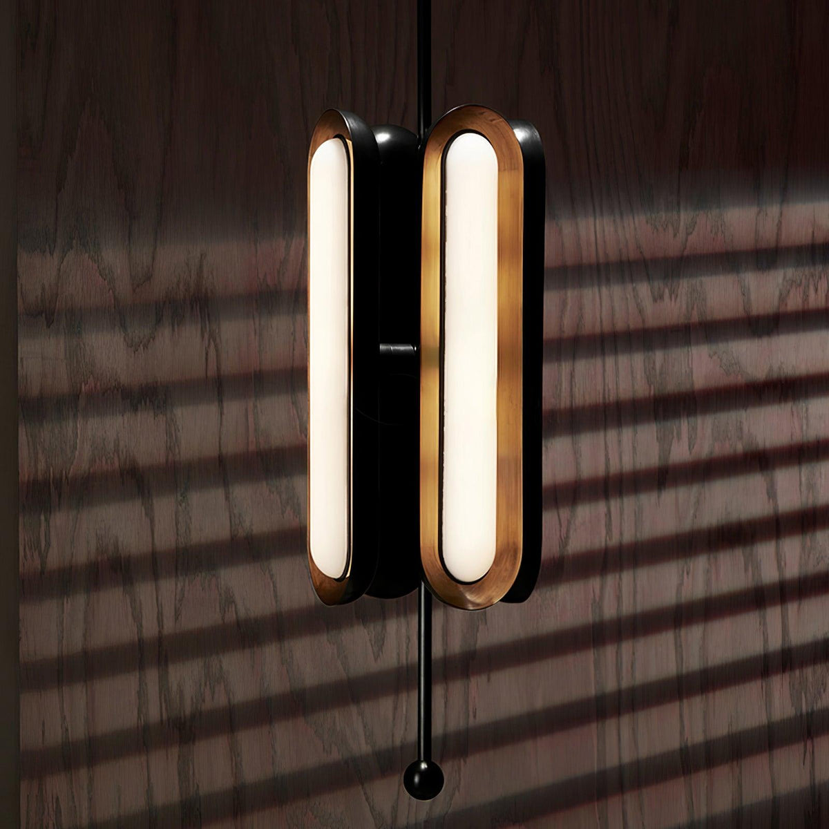 Lyvinaris Geometric Brass Linear Pendant Light
