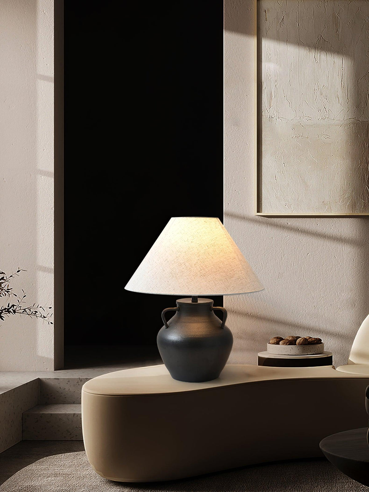 Amfora Fabric Rustic Table Lamp