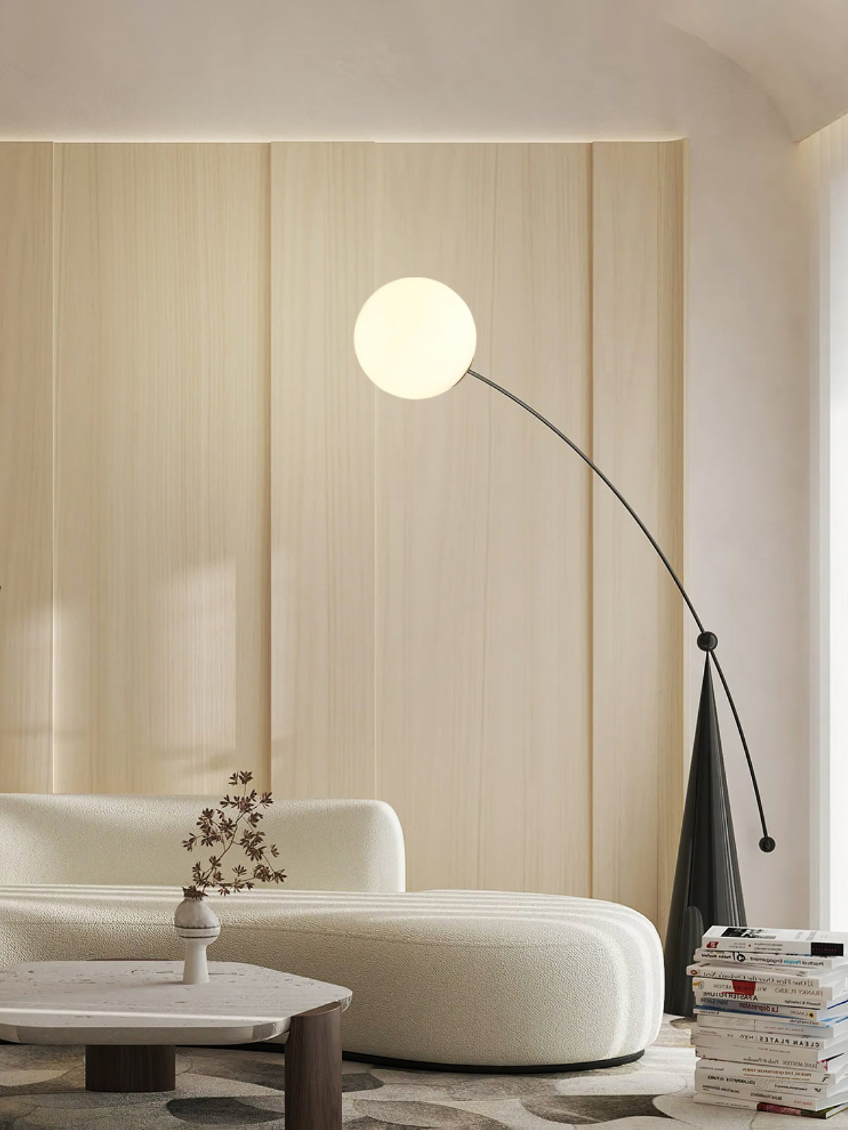 Ortalil Modern Arc Floor Lamp