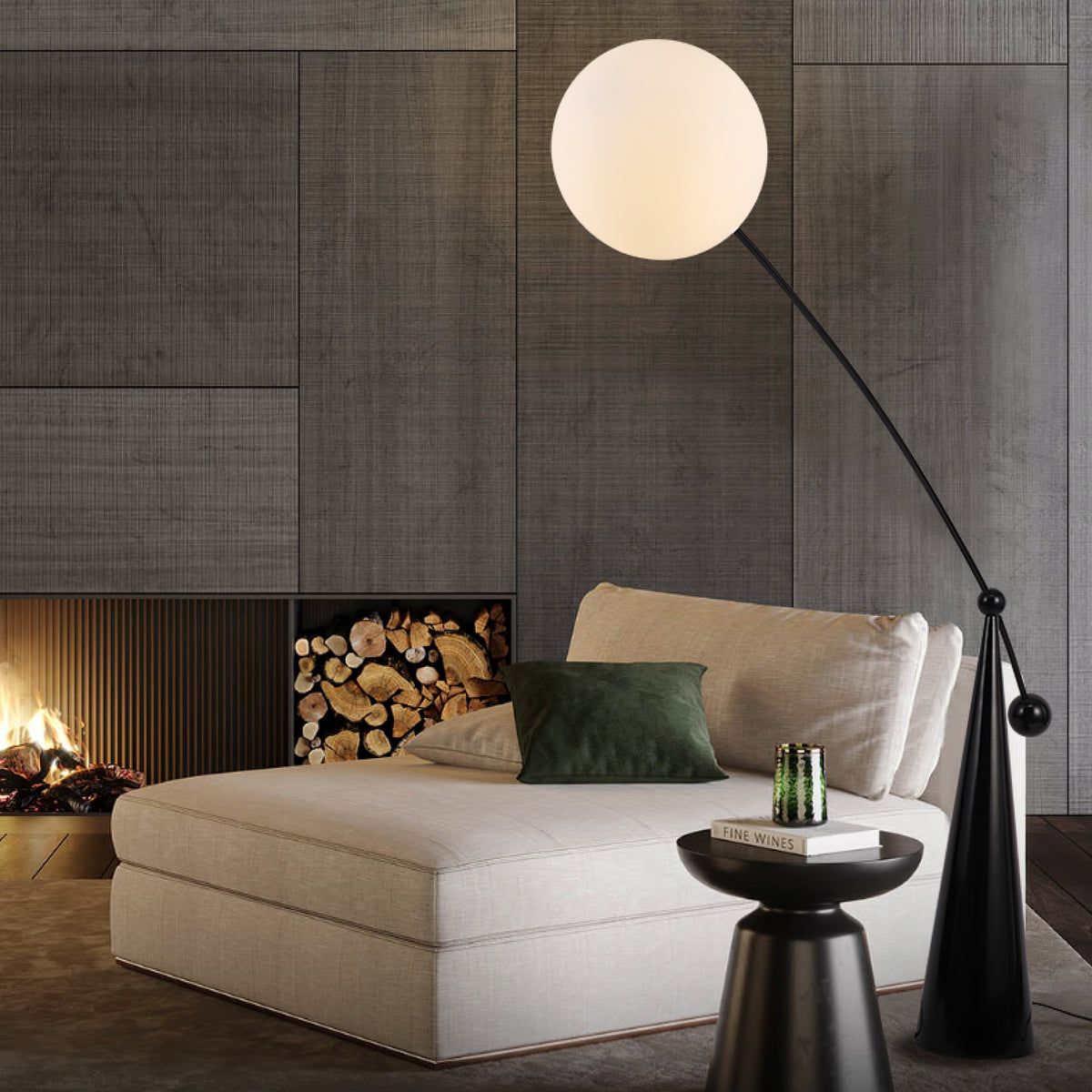 Ortalil Modern Arc Floor Lamp