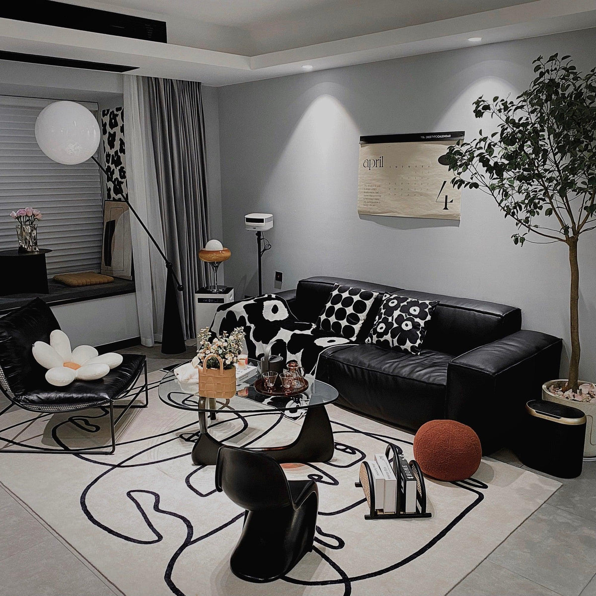 Ortalil Modern Arc Floor Lamp
