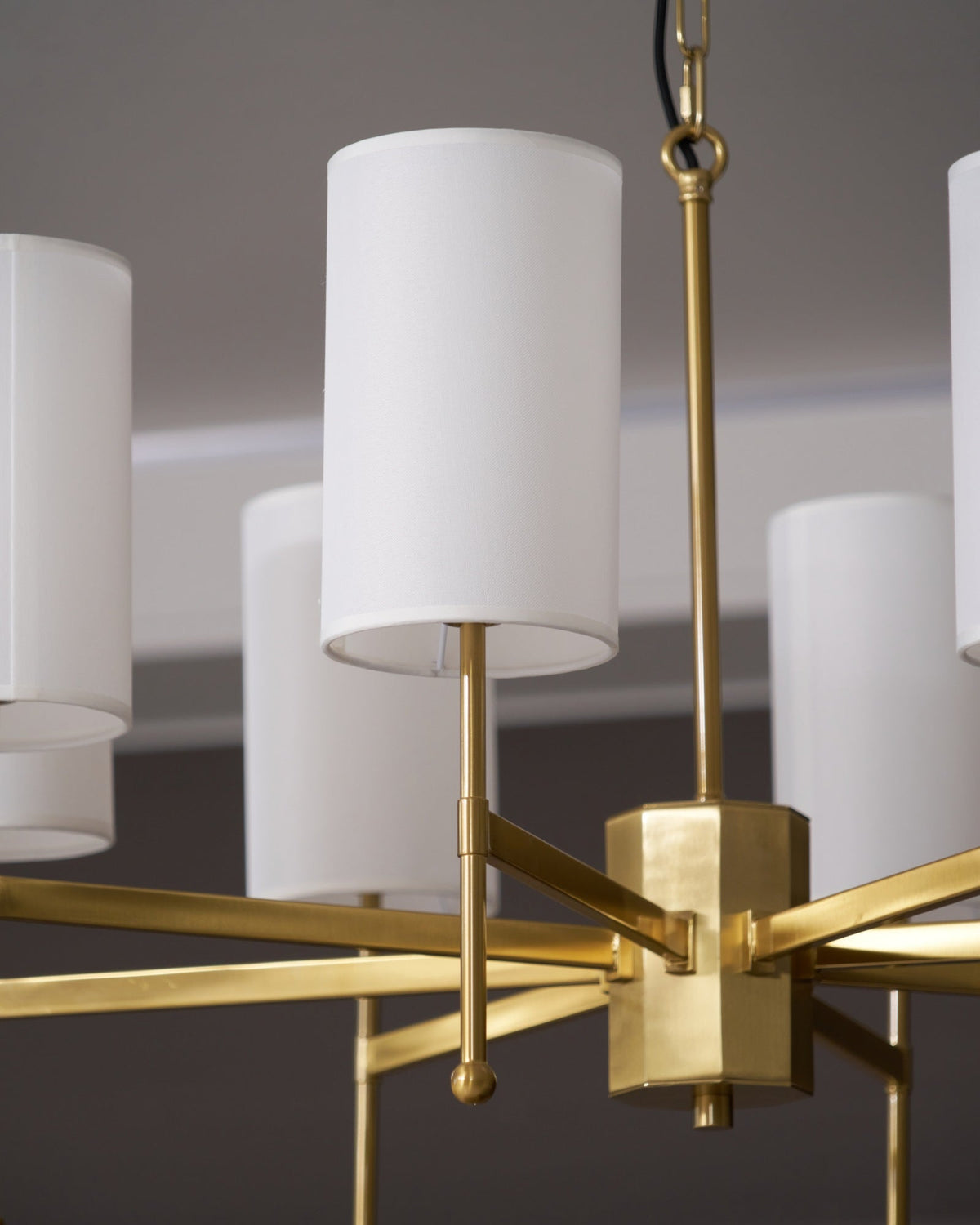 Ulcarisra Traditional Vintage Brass Fabric Chandelier