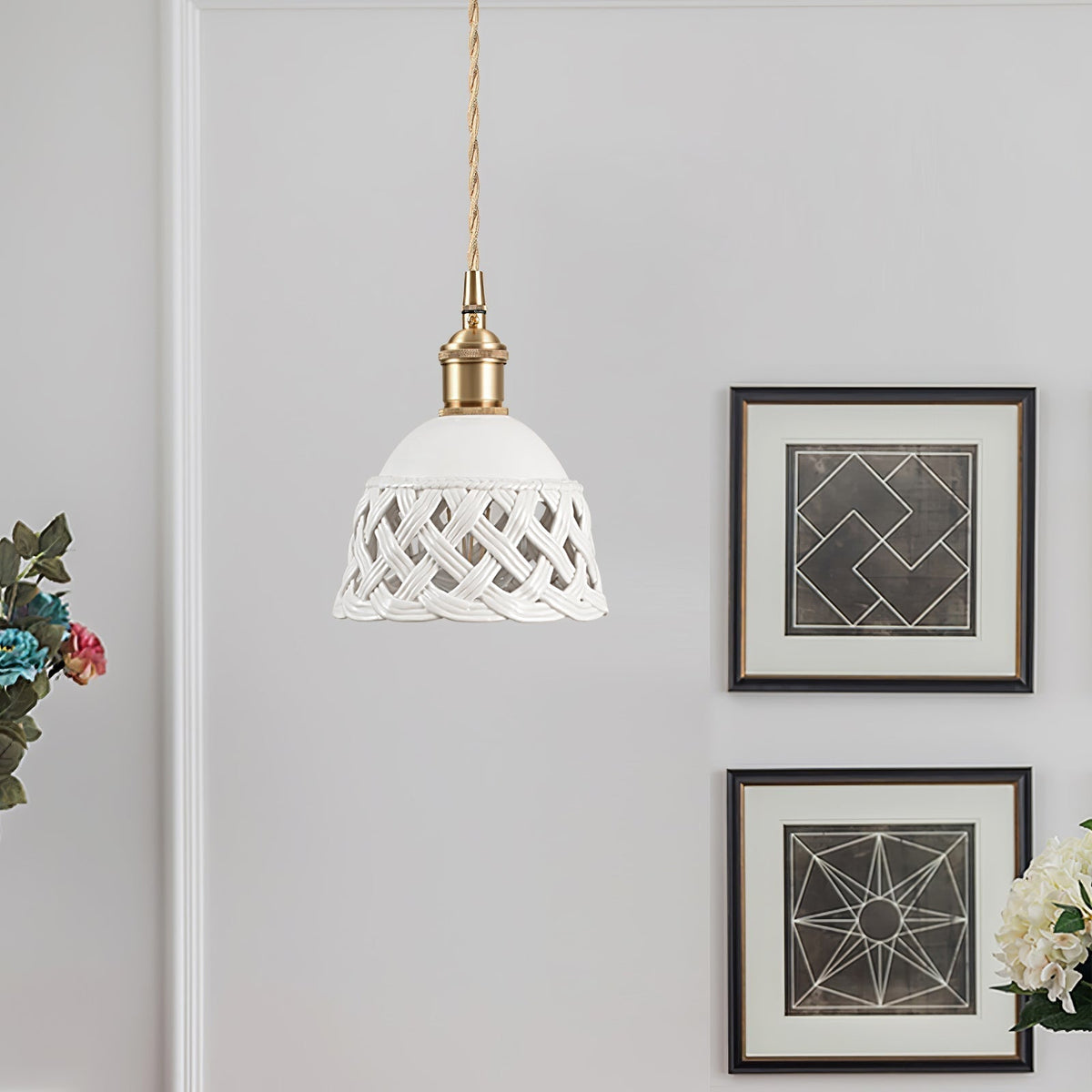 Eliielle Ceramic Cozy Pendant Lamp