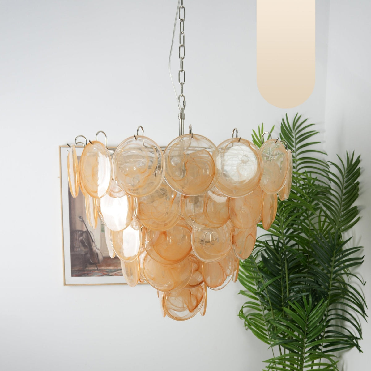 Celisira Chandelier Murano Glass Disc Classic