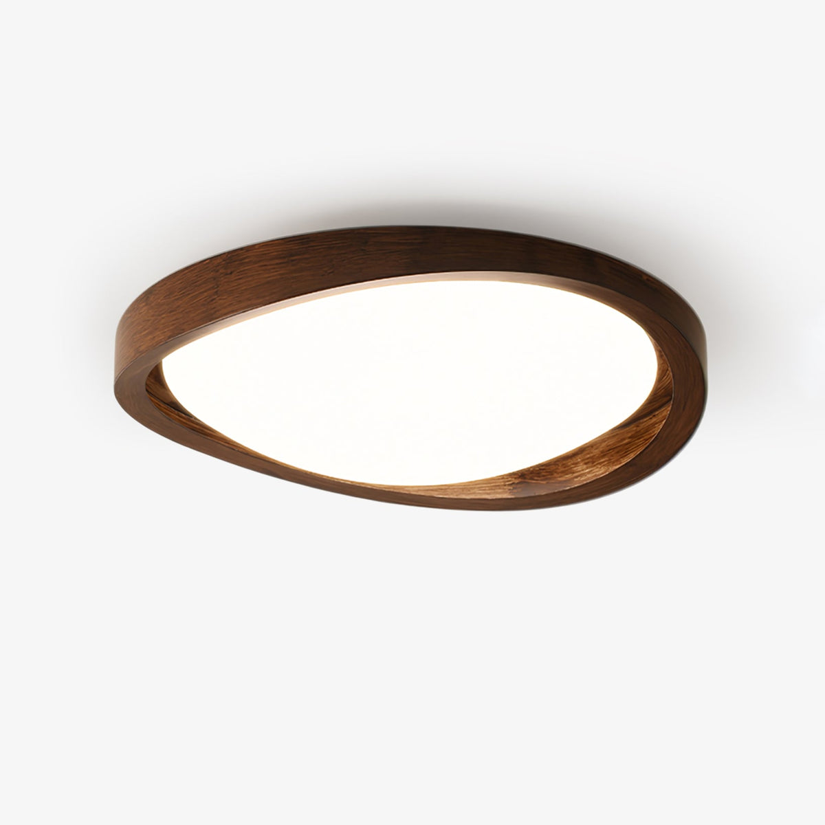 Aurelie Ceiling Light Walnut Curved Edge Oval Nordic