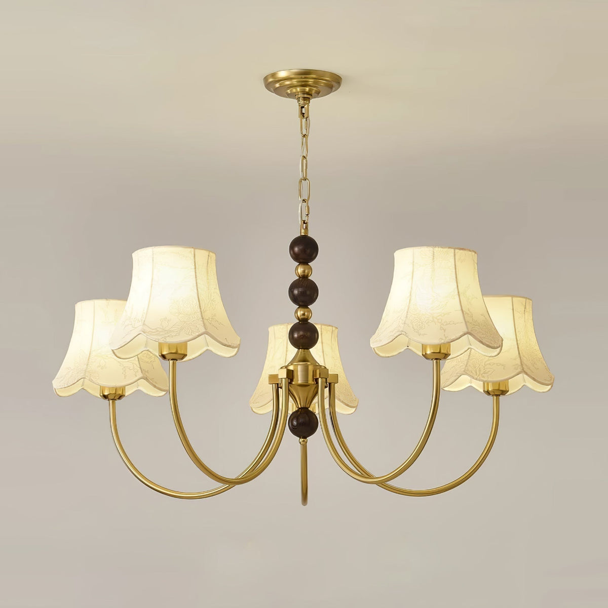 Orchid Chandelier Fabric Golden