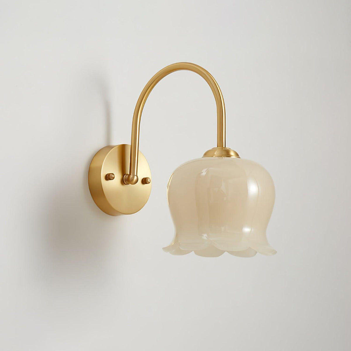 Avcarora Premium Nordic Art Brass Glass Wall Lamp