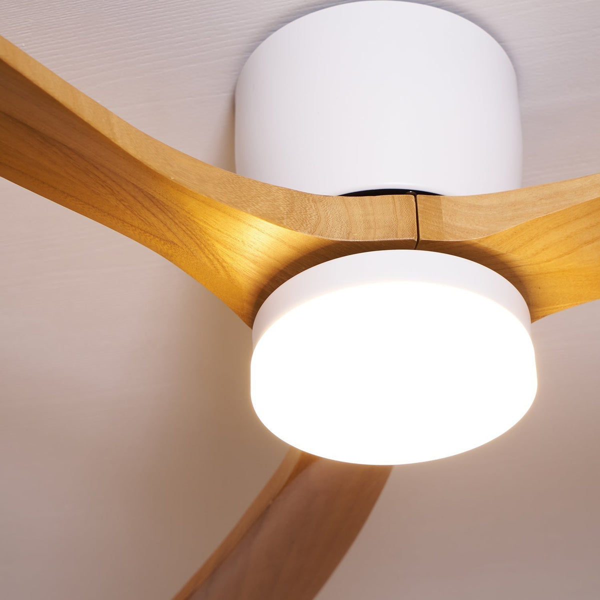 Elena Modern Wood Ceiling Fan Light