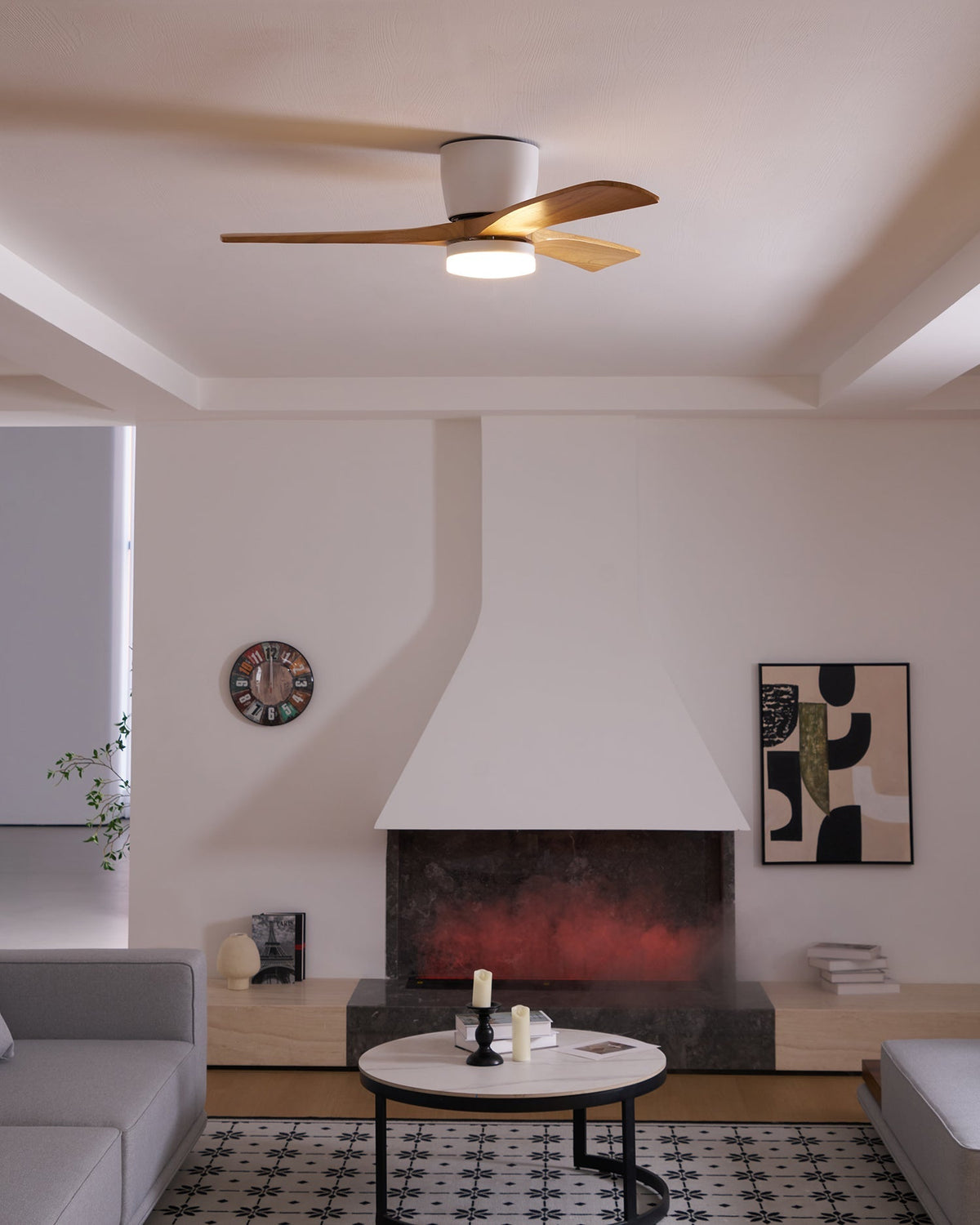 Kozia Wooden Ceiling Fan Light