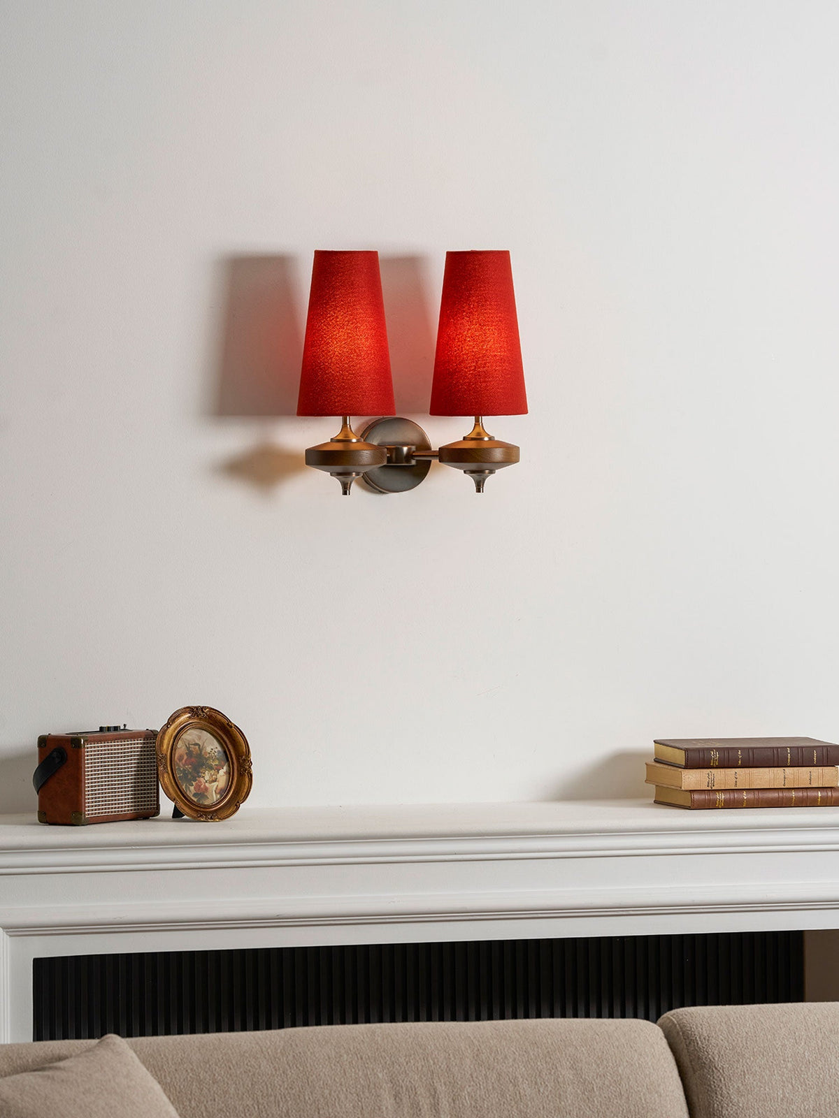 Halen Twin Shade Indoor Wall Light
