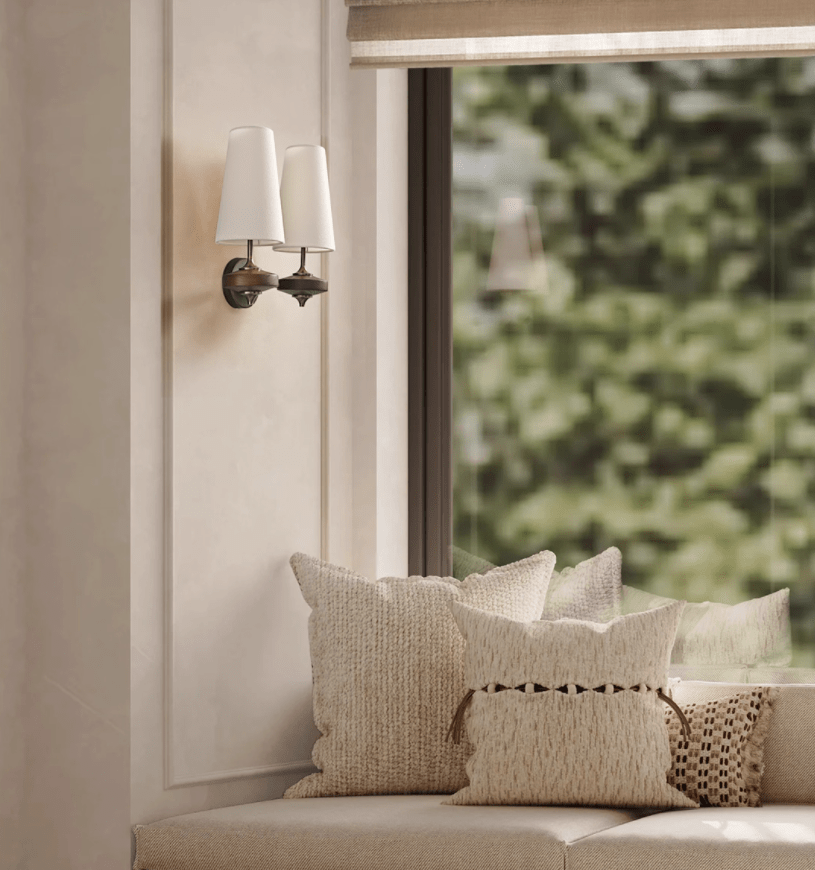 Halen Twin Shade Indoor Wall Light