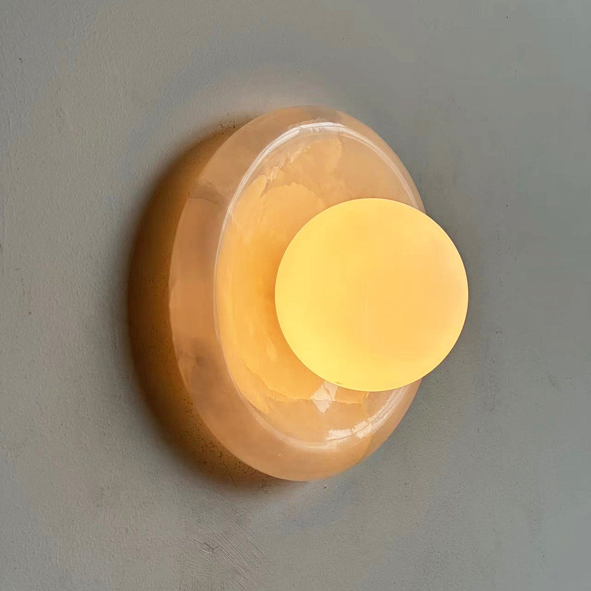 Aursilos Premium Nordic Art White Jade Glass Sconce Wall Lamp