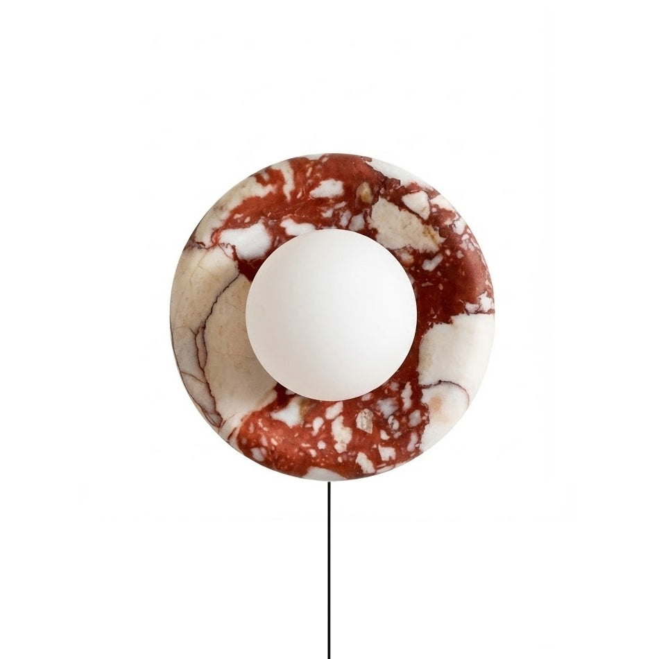 Vantheori Red Marble Plug-in Sconce