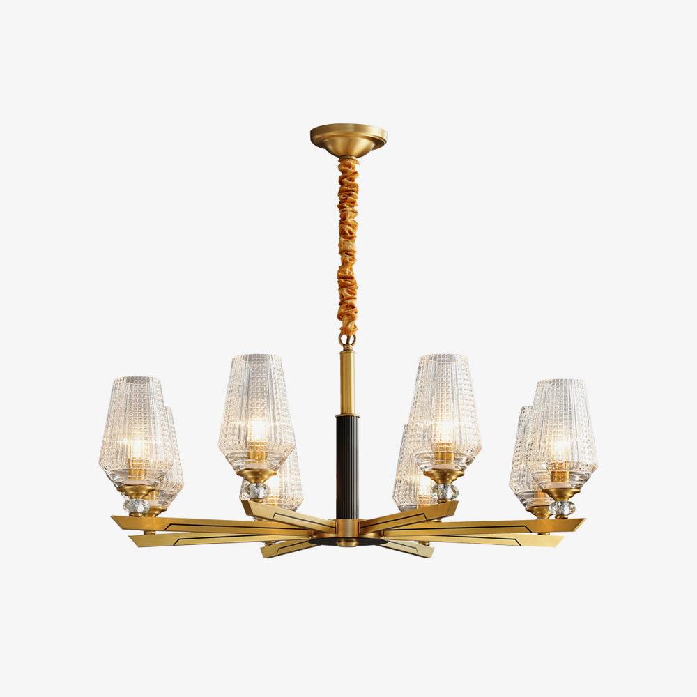 Astra Luxury Hexa Brass Chandelier