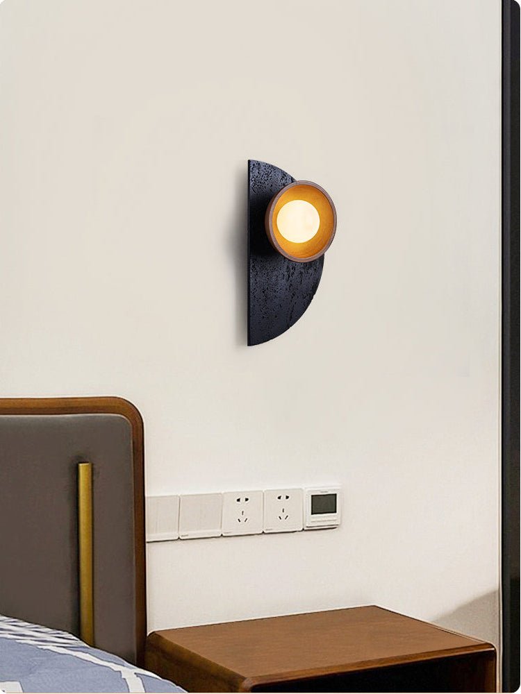 Luca Artistic Wood Travertine Wall Lamp
