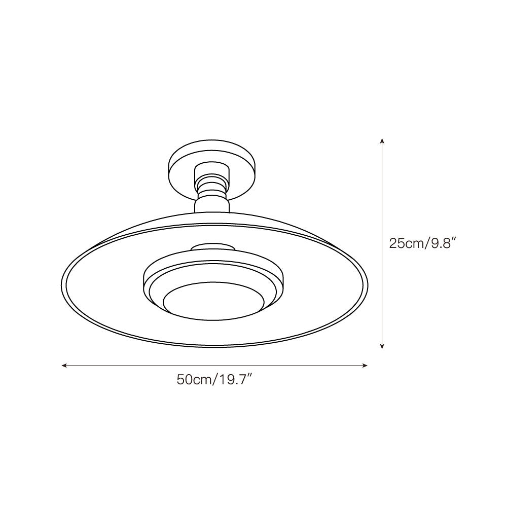 Bomae Pot Lid Style Flat Panel Flush Mount Ceiling Light