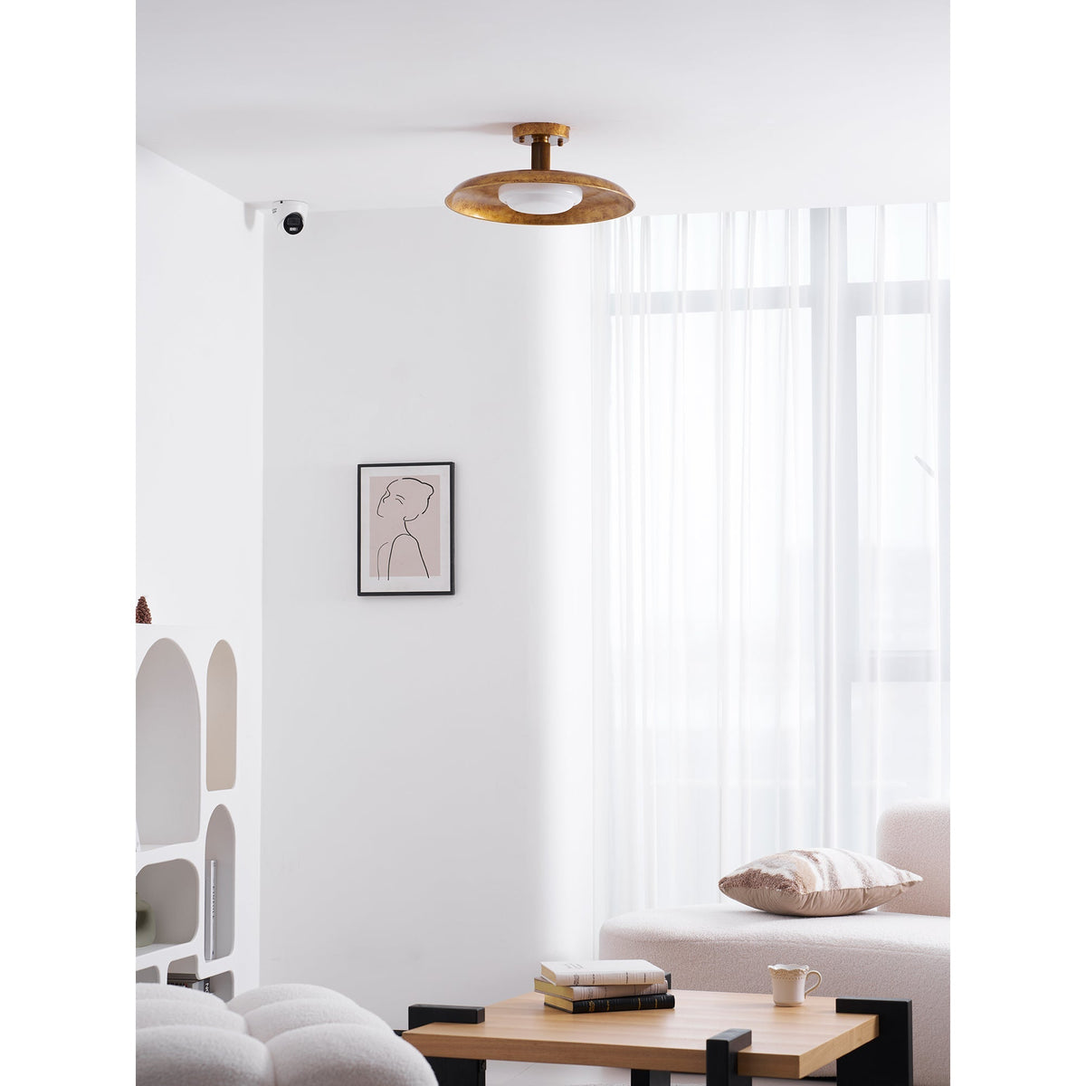 Bomae Pot Lid Style Flat Panel Flush Mount Ceiling Light