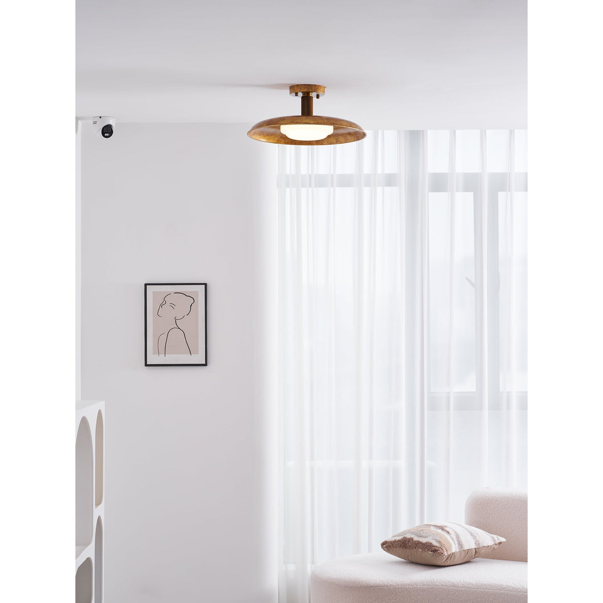 Bomae Pot Lid Style Flat Panel Flush Mount Ceiling Light