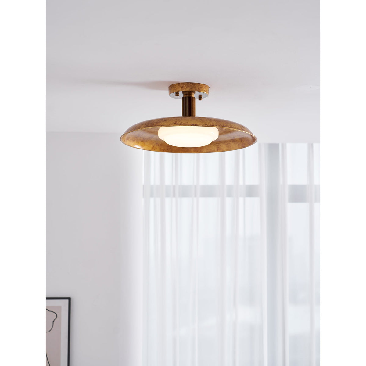 Bomae Pot Lid Style Flat Panel Flush Mount Ceiling Light