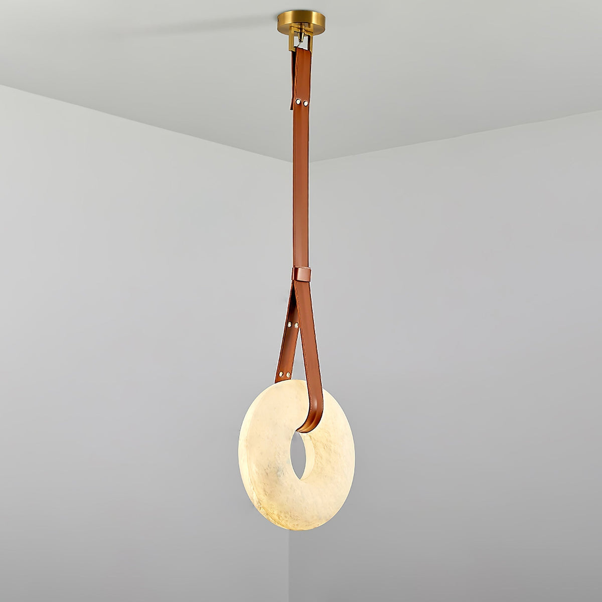 Tarys Alabaster Chandeliers Ring Leather Strap Version B