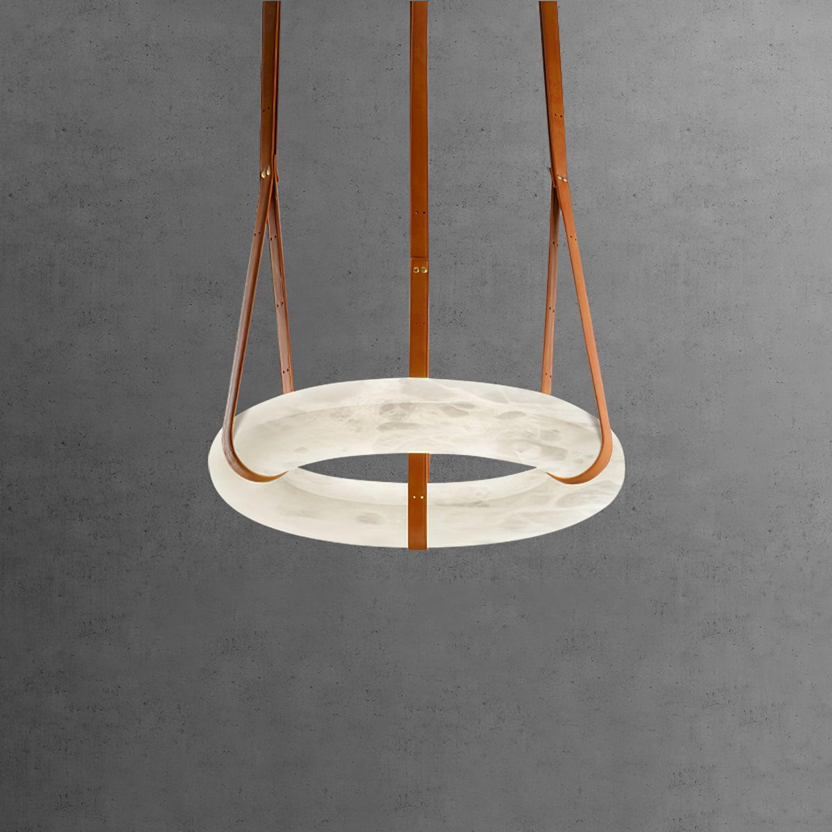 Lixor Alabaster Chandeliers Ring Leather Strap Version A